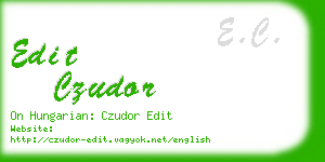 edit czudor business card